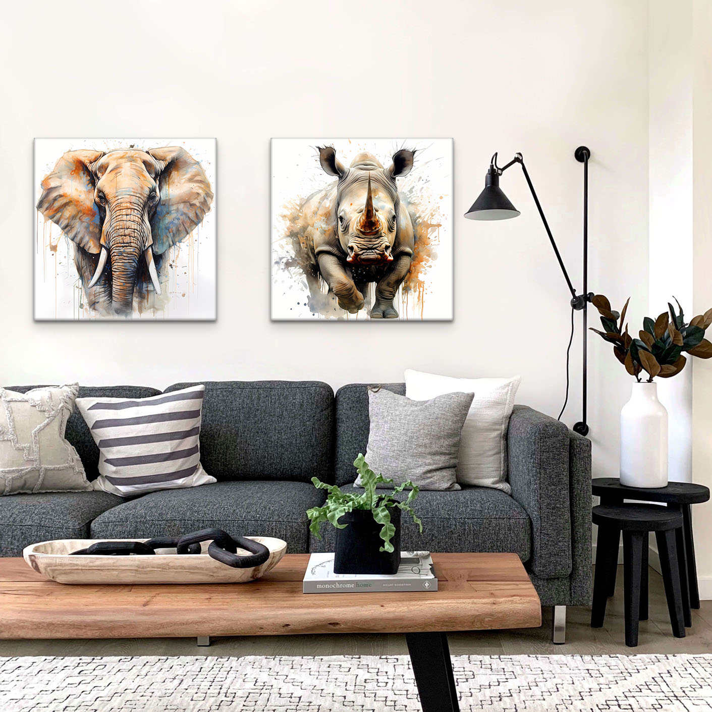 Wandbild Fantastischer Elefant | Tierbilder von Finer Spaces
